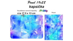 OB Kapsička k nákupní tašce/kosmetická taštička - geometrie Panel k ušití - náš tisk na objednávku