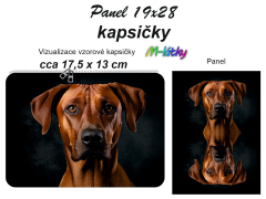 OB Kapsička k nákupní tašce/kosmetická taštička - Rhodéský Ridgeback Panel k ušití - náš tisk na objednávku