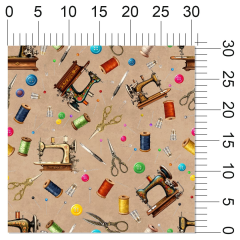 OB Metráž vzor  - šicí vzory - nitě, šicí stroje, špendlíky, knoflíky Kate