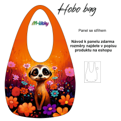 OB Hobo bag Basic  (nákupní taška) - Surikata - panel se střihem tisk na objednávku