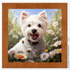 OB Panel k ušití  - dekorativní polštář - West highland white teriér výběr z variant