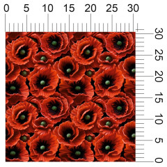 OB Metráž 3D vlčí máky náš tisk na objednávku – výběr z materiálů
