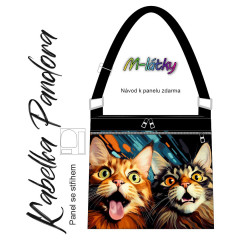 OB Panel k ušití - Crossbody kabelka Pandora - Mainské mývalí kočky vlastní tisk na objednávku - výběr z variant