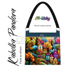 OB Panel k ušití - Crossbody kabelka Pandora - Domečky vlastní tisk na objednávku - výběr z variant