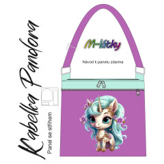 Panel k ušití - Crossbody kabelka Pandora - Paříž - Effelova věž (2)