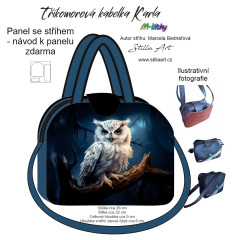 B - Panel k ušití - Tříkomorová kabelka Karla - střih Stilla Art (Marcela Bednářová) - domečky (2)