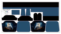 B - Panel k ušití - Tříkomorová kabelka Karla - střih Stilla Art (Marcela Bednářová) - domečky (3)