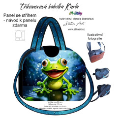 B - Panel k ušití - Tříkomorová kabelka Karla - střih Stilla Art (Marcela Bednářová) - vážky (2)