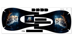 Panel k ušití  - Hobo bag  (nákupní taška) - bílá sova (4)