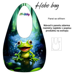 OB Panel k ušití  - Hobo bag  (nákupní taška) - žába - výběr z materiálů