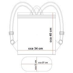 Panel se střihem - Batoh Sirena - dvoukomorový překlápěcí batoh (1)