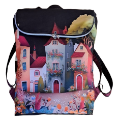 Panel se střihem - Batoh Sirena - dvoukomorový překlápěcí batoh (3)