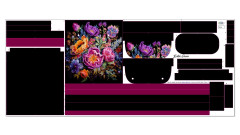 Panel se střihem - Batoh Sirena - dvoukomorový překlápěcí batoh - vlčí máky (10)