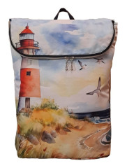 Panel se střihem - Batoh Sirena - dvoukomorový překlápěcí batoh (8)