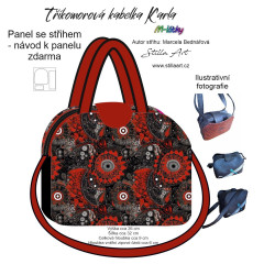 B - Panel k ušití - Tříkomorová kabelka Karla - střih Stilla Art (Marcela Bednářová) - ornamenty (2)