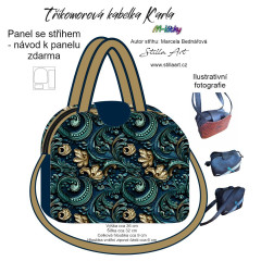 B - Panel k ušití - Tříkomorová kabelka Karla - střih Stilla Art (Marcela Bednářová) - 3D ornamenty (2)