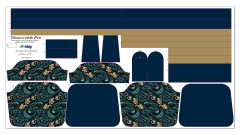 B - Panel k ušití - Tříkomorová kabelka Karla - střih Stilla Art (Marcela Bednářová) - 3D ornamenty (3)