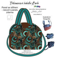 B - Panel k ušití - Tříkomorová kabelka Karla - střih Stilla Art (Marcela Bednářová) - 3D ornamenty (2)