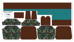 B - Panel k ušití - Tříkomorová kabelka Karla - střih Stilla Art (Marcela Bednářová) - 3D ornamenty (3)