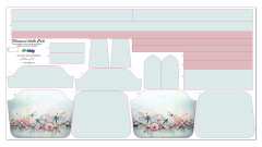 B - Panel k ušití - Tříkomorová kabelka Karla - střih Stilla Art (Marcela Bednářová) - květy (2)