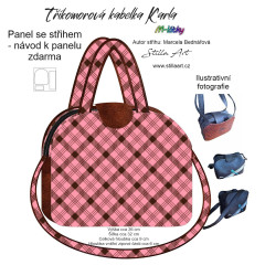 B - Panel k ušití - Tříkomorová kabelka Karla - střih Stilla Art (Marcela Bednářová) - vážky na květech (2)
