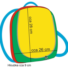 B - Panel k ušití - Batoh Zuzi - střih Stilla Art (Marcela Bednářová) - vlčí máky (1)
