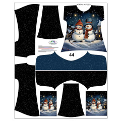 K - Panel k ušití k ušití -  mikina/tričko Anežka - nakombinujte si varianty s kapucí, rukávy, nebo bez - domečky (42)