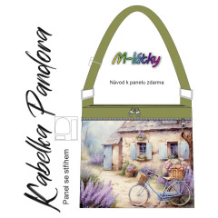 Panel k ušití - Crossbody kabelka Pandora - Provance - levandule (4)