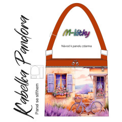 Panel k ušití - Crossbody kabelka Pandora - Provance - levandule (2)