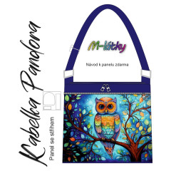 OB Panel k ušití - Crossbody kabelka Pandora - Sova vlastní tisk na objednávku - výběr z variant