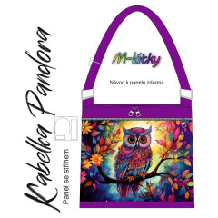 Panel k ušití - Crossbody kabelka Pandora - Provance - Sova (2)