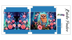 Panel k ušití - Crossbody kabelka Pandora - Provance - Sova (3)