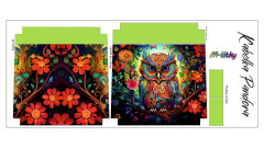 Panel k ušití - Crossbody kabelka Pandora - Provance - Sova (3)