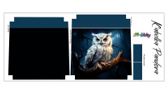 Panel k ušití - Crossbody kabelka Pandora - Provance - Sova (3)