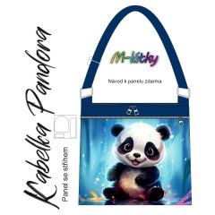 OB Panel k ušití - Crossbody kabelka Pandora - panda vlastní tisk na objednávku - výběr z variant