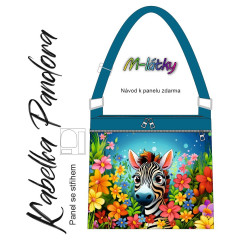 OB Panel k ušití - Crossbody kabelka Pandora - zebra vlastní tisk na objednávku - výběr z variant