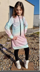 F - Panel k ušití  - dětské mikinošaty SPORT 80 -164  (střih Fazonetka) - Zimní romance (1)