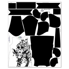 F - Panel k ušití  - dámské mikinošaty SPORT XS - XXXL (střih Fazonetka) - bílá sova (4)