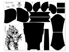 F - Panel k ušití  - dětské mikinošaty SPORT 80 -164  (střih Fazonetka) - bílá sova (3)