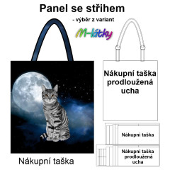 OB Nákupní taška - kočka panel se střihem náš tisk na objednávku