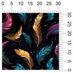 OB Metráž magická pírka náš tisk na objednávku – výběr z materiálů