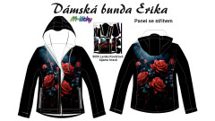 OB K - Panel k ušití - dámská bunda Erika - Gothic růže výběr z variant - vlastní sublimační tisk