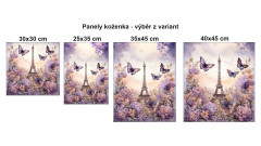 K OB - Koženkový panel - Paříž - Eiffel - koženka - vlastní UV tisk - výběr z rozměrů