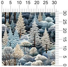 OB Vzor - zimní les výběr z variant materiálu - vlastní tisk na objednávku