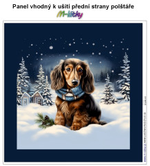 OB Panel k ušití  - dekorativní polštář - Jezevčík výběr z variant