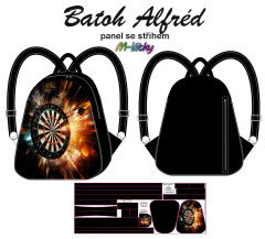 OB Panel k ušití -  Batoh Alfred - větší batoh + bonus panel na klíčenku - šipky návod k panelu zdarma - více v popisu produktu