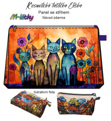 Panel - Kosmetická taštička Eliška kočky (3)