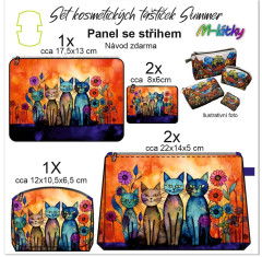 OB Panel - Set kosmetických taštiček Summer - Kočky návod k panelu zdarma - více v popisu produktu