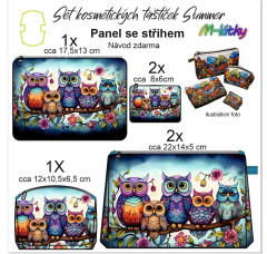OB Panel - Set kosmetických taštiček Summer - Sovy návod k panelu zdarma - více v popisu produktu