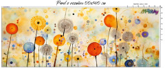 OB Panel  145 x 55 cm  - malované květy Materiál - výběr z variant
